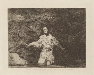 Smutné předtuchy toho, co se stane, pl. 1 ze série The Disasters of War od Francisco de Goya