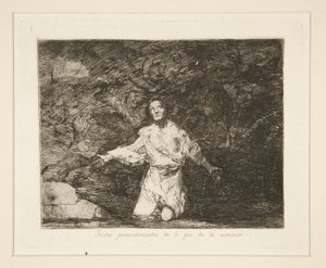 Smutné předtuchy toho, co se stane, pl. 1 z The Disasters of War od Francisco de Goya