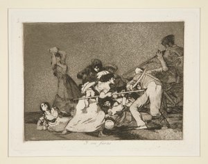 Y son fieras (A jsou jako divoká zvířata), pl. 5 z Los desastres de la guerra (The Disasters of War) od Francisco de Goya