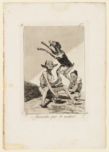 Počkej, až tě pomažou, talíř z "Los Caprichos", 1799 od Francisco de Goya