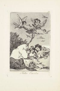 Vše padne (Todos Caeràn) Deska 19 z: Los Caprichos od Francisco Jose de Goya y Lucientes