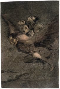 Buen Viage (Bezpečná cesta). Wing Monsters. c.1802 (rytina) od Francisco Jose de Goya y Lucientes