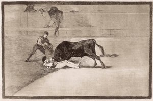 Býčí zápasy: nešťastná smrt Pepe Hilla od Francisco de Goya