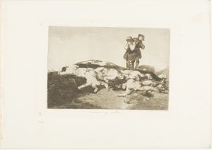 Pohřbte je a mlčte, deska 18 z The Disasters of War od Francisco Jose de Goya y Lucientes