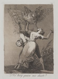 Nemůže nás někdo rozvázat? (Neexistuje nikdo, kdo by se nerozvazoval?) od Francisco de Goya
