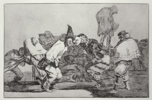Karnevalová fantasy, deska 14 „Přísloví“ od Francisco Jose de Goya y Lucientes