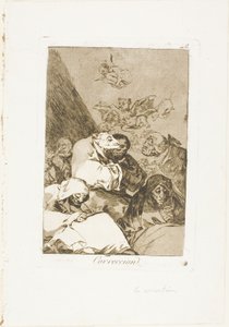 Oprava, deska 46 z Los Caprichos od Francisco Jose de Goya y Lucientes