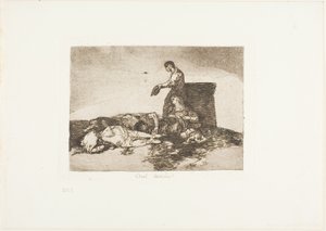 Krutý příběh běda!, deska 48 z The Disasters of War od Francisco Jose de Goya y Lucientes