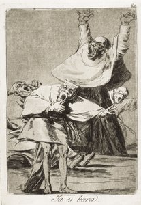 GOYA Y LUCIENTES, Francisco de (1746-1828). On aika. 1797-1799. (21 x 14,5 cm). Levy 80 "" Los Caprichos""", etsaus, kiillotettu akvatinta, kuivakärki ja taltta. Romantiikka. Kaiverrus. Etsaus. ESPANJA. MADRID (AUTONOMOUS YHTEISÖ). Madrid. Kansallinen Li od Francisco Jose de Goya y Lucientes