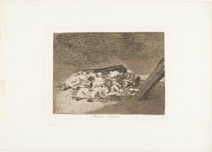 Sklizeň mrtvých, deska 63 z The Disasters of War od Francisco Jose de Goya y Lucientes