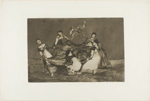 Těžší než mrtvý osel, talíř jeden z Los Proverbios od Francisco Jose de Goya y Lucientes