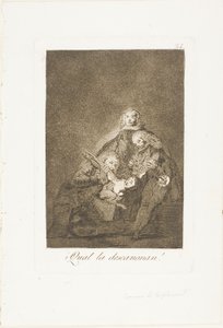 Jak ji trhají, deska 21 z Los Caprichos od Francisco Jose de Goya y Lucientes