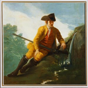 Lovec sedící u fontány ... (malba na plátně) od Francisco Jose de Goya y Lucientes