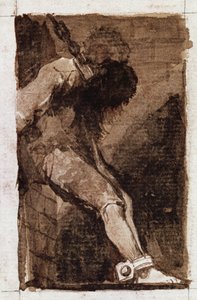 Pokud je to zločinec, zemře rychle. (Akvatinta, kolem roku 1810) od Francisco de Goya