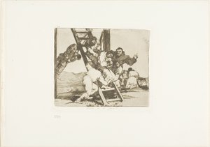 Je to těžký krok!, deska 14 z knihy Válečné katastrofy od Francisco Jose de Goya y Lucientes
