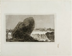 Krajina s vodopádem od Francisco Jose de Goya y Lucientes