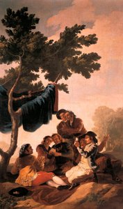 ""Hráči karet"" Obraz od Francisca de Goya y Lucientes (1746-1828) pro gobelín vyrobený v Royal Tapestry Manufactory pro jídelnu paláce El Pardo v roce 1778. Muzeum Prado. Madrid od Francisco Jose de Goya y Lucientes