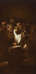 Muži čtou Francisco de Goya (1746-1828)