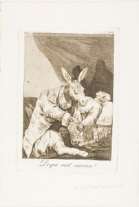 Na jakou nemoc zemře?, deska 40 z Los Caprichos od Francisco Jose de Goya y Lucientes