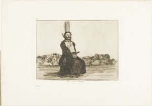 Kvůli noži, deska 34 z The Disasters of War od Francisco Jose de Goya y Lucientes