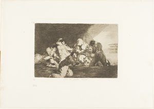 Člověk se nemůže dívat, deska 26 z knihy Válečné katastrofy od Francisco Jose de Goya y Lucientes