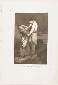 Out Hunting for Teeth, talíř dvanáct z Los Caprichos od Francisco Jose de Goya y Lucientes