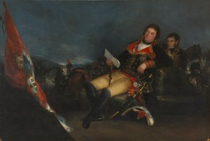 Portrét Manuela Godoye, přezdívaného Princ míru. Detail. (olej na plátně od Francisco de Goya