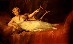 Portrét 10. Marquesa de Santa Cruz jako múza, Euterpe, 1805 od Francisco de Goya