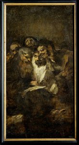 Čtení, také Politici ... (malba na plátně) od Francisco Jose de Goya y Lucientes