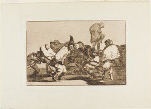 Raduj se, karneval, zítra budeš popelem, deska 14 z Los Proverbios od Francisco Jose de Goya y Lucientes
