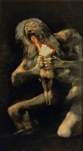 Saturn požírá jednoho ze svých synů od Francisco de Goya