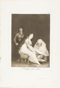 Ona se za ni modlí, deska 31 z Los Caprichos od Francisco Jose de Goya y Lucientes