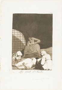 Spánek je překonává, deska 34 z Los Caprichos od Francisco Jose de Goya y Lucientes