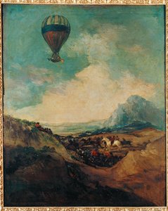 Balón aneb Vzestup Montgolfiéra (malba na plátně) od Francisco Jose de Goya y Lucientes