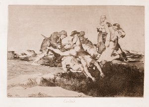 The Disasters of War: Charity (rytina po kresbě od Francisco de Goya