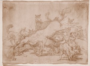The Disasters of War : Dobře se brání (přípravná kresba od Francisco de Goya