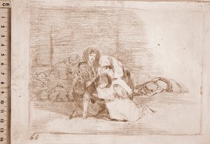 The Disasters of War: Nedorazí včas (přípravná kresba od Francisco de Goya