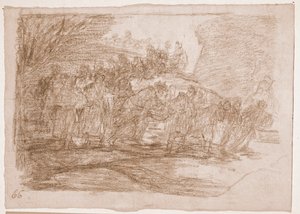 The Disasters of War: Neznají cestu (přípravná kresba od Francisco de Goya