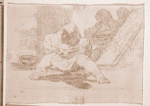 The Disasters of War: Jaké šílenství! (přípravný výkres od Francisco de Goya