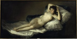 Nahá Maja, asi 1798-1805 (olej na plátně) od Francisco Jose de Goya y Lucientes