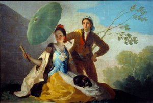Obraz Parasol od Francisca de Goyi (1746-1828) Madrid Prado Museum z 18. století od Francisco de Goya
