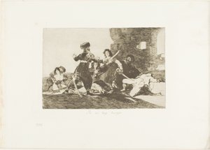 Teď není čas, deska 19 z knihy Válečné katastrofy od Francisco Jose de Goya y Lucientes