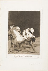 Oni Carried Her Off!, deska osm z Los Caprichos od Francisco Jose de Goya y Lucientes