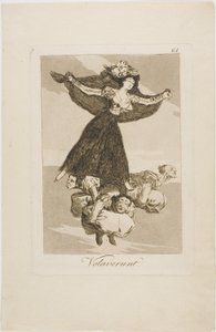They Have Flown, deska 61 z Los Caprichos od Francisco Jose de Goya y Lucientes