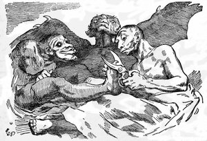 Toaleta, kolem roku 1820 (rytina) od Francisco Jose de Goya y Lucientes