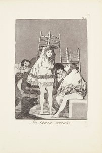 Už mají místo (Ya tienen asiento) Talíř 26 od: Los Caprichos od Francisco Jose de Goya y Lucientes