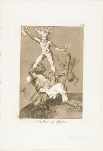 To Rise and To Fall, deska 56 z Los Caprichos od Francisco Jose de Goya y Lucientes