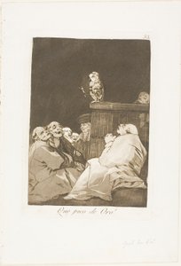 What a Golden Beak!, deska 53 z Los Caprichos od Francisco Jose de Goya y Lucientes