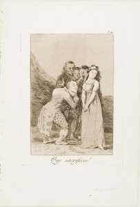 What a Sacrifice!, deska 14 z Los Caprichos od Francisco Jose de Goya y Lucientes