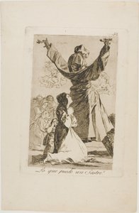 What a Tailor Can Do!, deska 52 z Los Caprichos od Francisco Jose de Goya y Lucientes